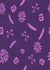 Machine Washable Transitional Dark Orchid Purple Rug, wshpat2238pur