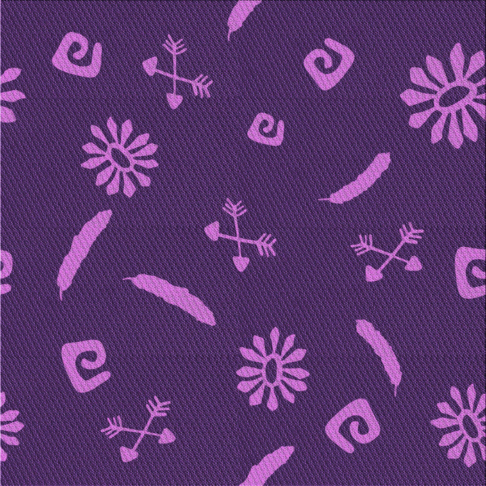 Round Machine Washable Transitional Dark Orchid Purple Rug, wshpat2238pur