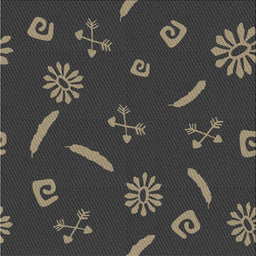 Square Patterned Mid Gray Novelty Rug, pat2238