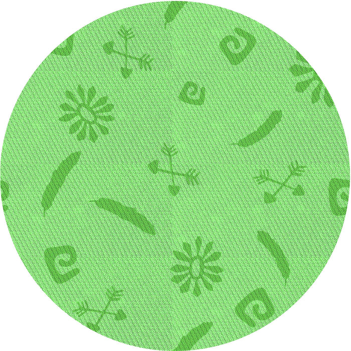 Square Machine Washable Transitional Emerald Green Rug in a Living Room, wshpat2239grn