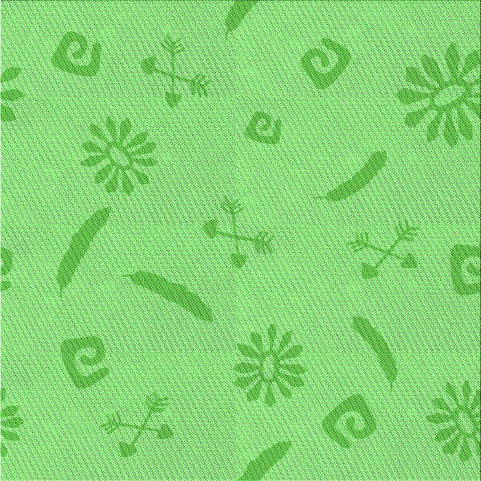 Round Patterned Emerald Green Rug, pat2239grn