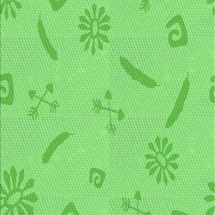 Patterned Emerald Green Rug, pat2239grn