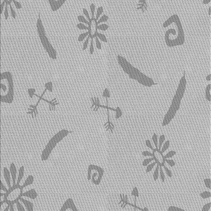 Patterned Platinum Silver Gray Rug, pat2239gry