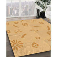 Patterned Orange Rug, pat2239org