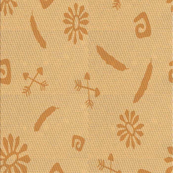 Patterned Orange Rug, pat2239org