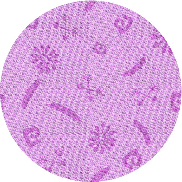 Square Patterned Blossom Pink Rug, pat2239pur