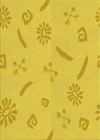 Machine Washable Transitional Golden Yellow Rug, wshpat2239yw