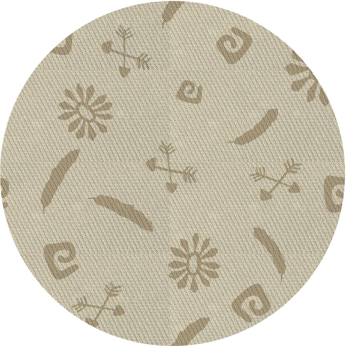 Square Machine Washable Transitional Dark Almond Brown Rug, wshpat2239