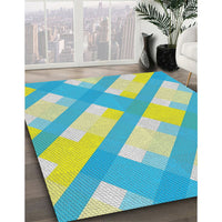 Patterned Pale Green Novelty Rug, pat223