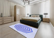 Patterned Sky Blue Rug in a Bedroom, pat224blu