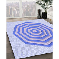 Patterned Sky Blue Rug, pat224blu