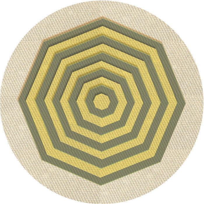 Square Patterned Sun Yellow Rug, pat224brn