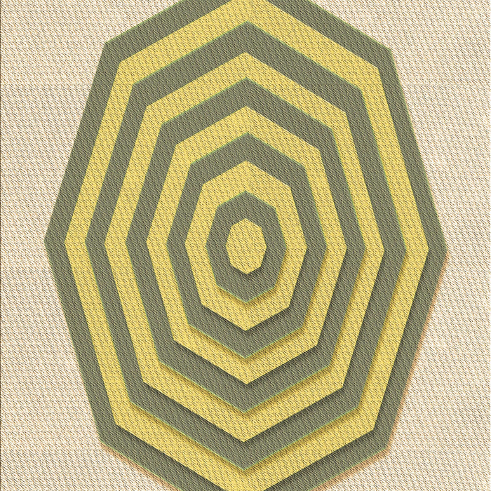 Machine Washable Transitional Sun Yellow Rug, wshpat224brn