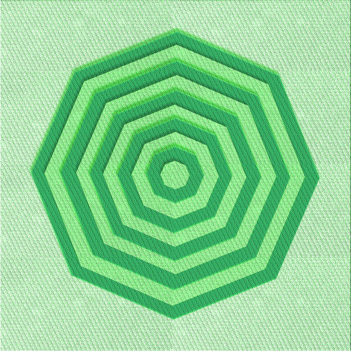 Round Machine Washable Transitional Green Rug, wshpat224grn