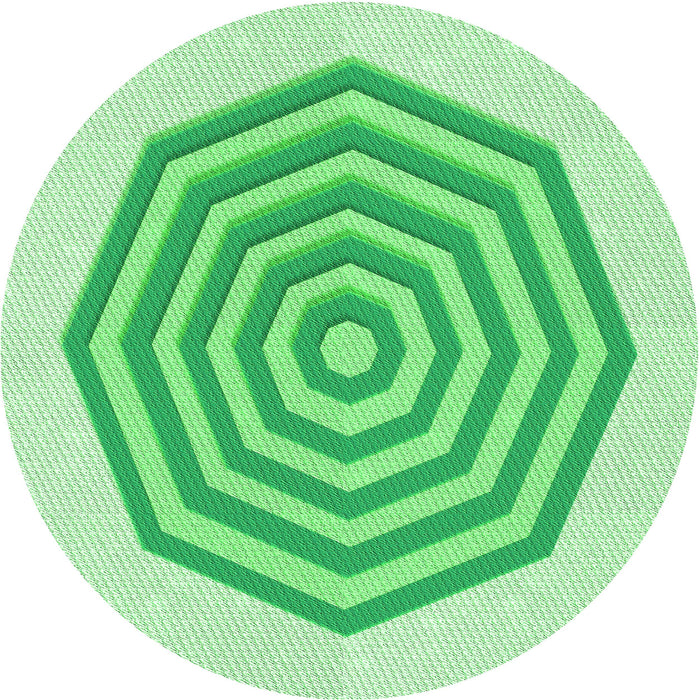 Square Machine Washable Transitional Green Rug in a Living Room, wshpat224grn
