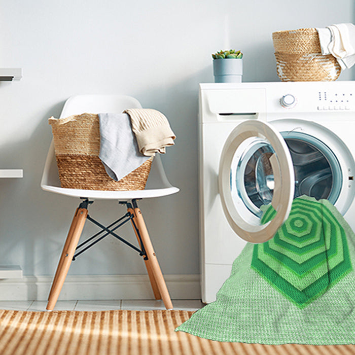 Machine Washable Transitional Green Rug in a Washing Machine, wshpat224grn
