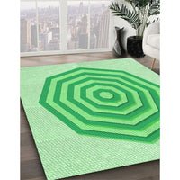 Patterned Green Rug, pat224grn