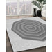 Patterned Gray Rug in Family Room, pat224gry