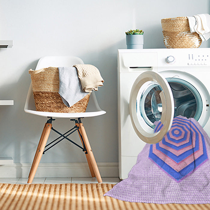 Machine Washable Transitional Purple Rug in a Washing Machine, wshpat224pur
