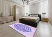 Patterned Purple Rug in a Bedroom, pat224pur