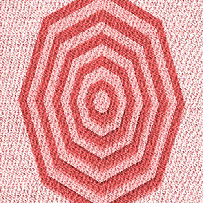 Machine Washable Transitional Pink Rug, wshpat224rd