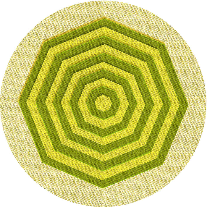 Square Patterned Green Rug, pat224yw