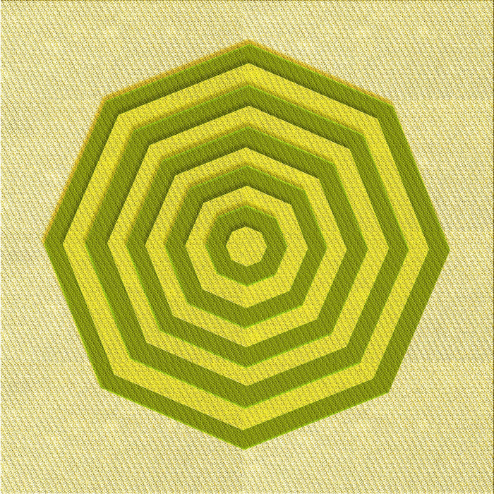 Round Machine Washable Transitional Green Rug, wshpat224yw