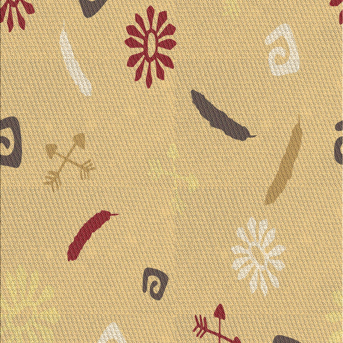 Machine Washable Transitional Caramel Brown Rug, wshpat2240brn