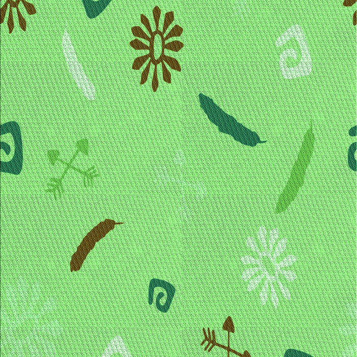Patterned Emerald Green Rug, pat2240grn