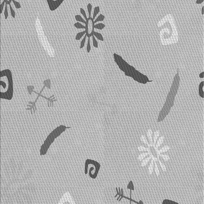 Patterned Platinum Silver Gray Rug, pat2240gry