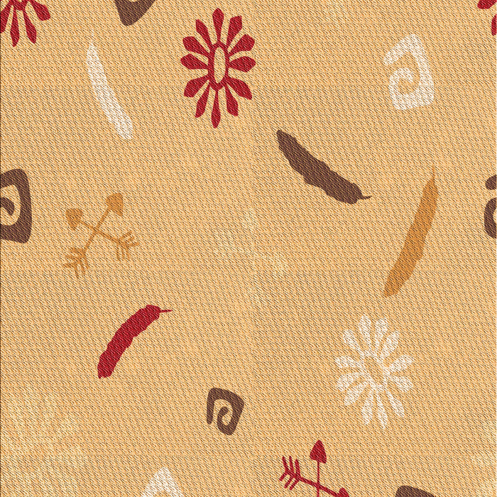 Patterned Orange Rug, pat2240org