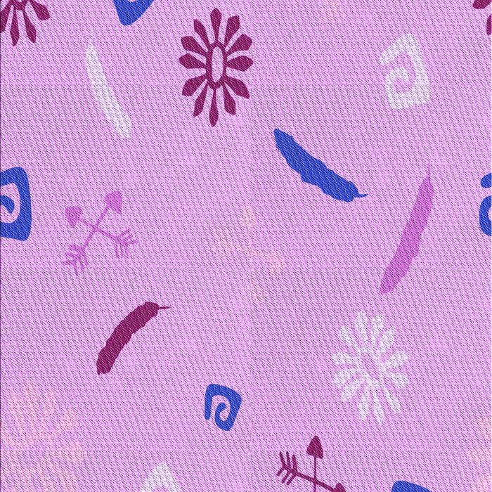 Machine Washable Transitional Purple Rug, wshpat2240pur