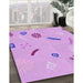 Machine Washable Transitional Purple Rug in a Family Room, wshpat2240pur