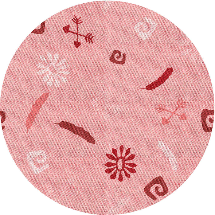 Square Machine Washable Transitional Pink Rug in a Living Room, wshpat2240rd