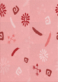 Machine Washable Transitional Pink Rug, wshpat2240rd