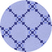 Square Patterned Pastel Blue Rug, pat2241blu