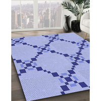 Patterned Pastel Blue Rug, pat2241blu