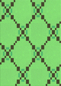Machine Washable Transitional Emerald Green Rug, wshpat2241grn