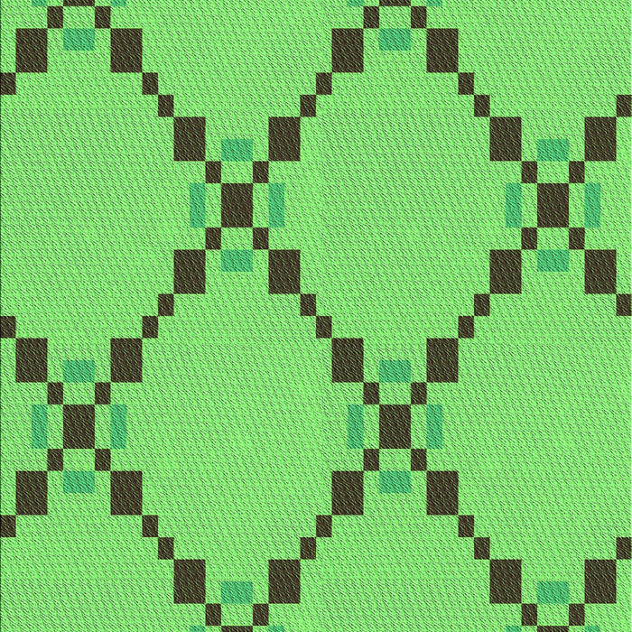 Machine Washable Transitional Emerald Green Rug, wshpat2241grn