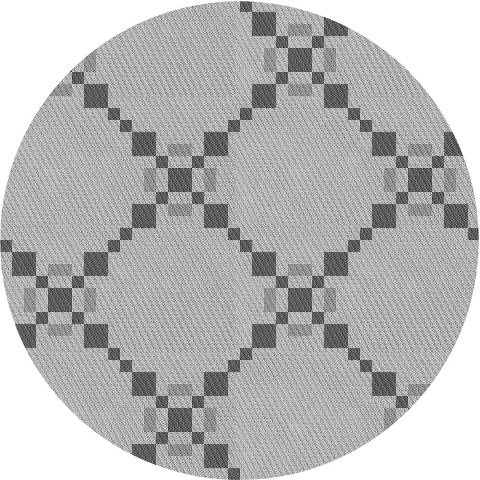 Square Patterned Gray Rug, pat2241gry