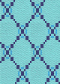 Machine Washable Transitional Blue Ivy Blue Rug, wshpat2241lblu