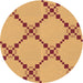 Square Patterned Orange Rug, pat2241org