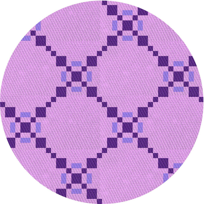 Square Patterned Violet Purple Rug, pat2241pur