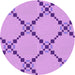 Square Patterned Violet Purple Rug, pat2241pur