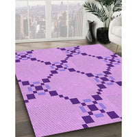 Patterned Violet Purple Rug, pat2241pur