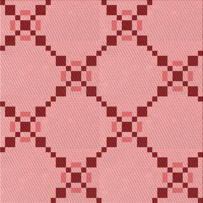 Round Patterned Red Rug, pat2241rd