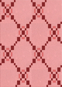 Machine Washable Transitional Red Rug, wshpat2241rd