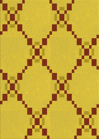 Machine Washable Transitional Golden Yellow Rug, wshpat2241yw