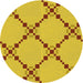 Square Machine Washable Transitional Golden Yellow Rug in a Living Room, wshpat2241yw