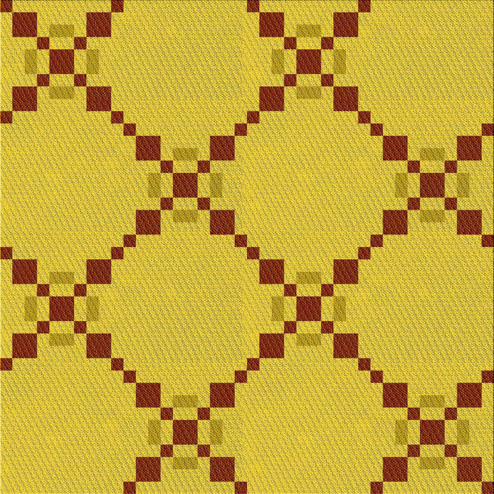 Round Patterned Golden Yellow Rug, pat2241yw